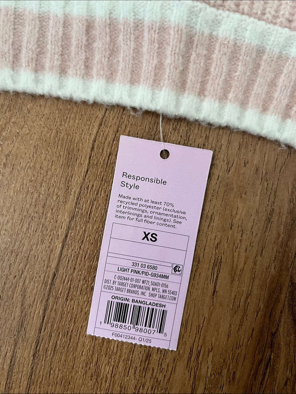 ▪️HP▪️NWT Wild Fable V-Neck Striped Sweater - Picture 7 of 7